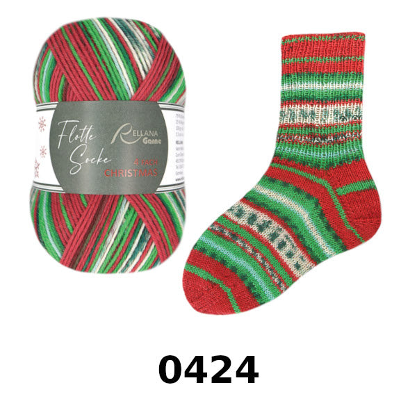 Rellana Garne Flotte Socke Christmas 4-ply