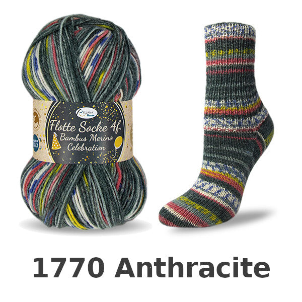 Rellana Garne Flotte Sock 4ply Bambus Merino Celebration