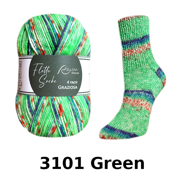 Rellana Garne Flotte Socke 4-ply Graziosa