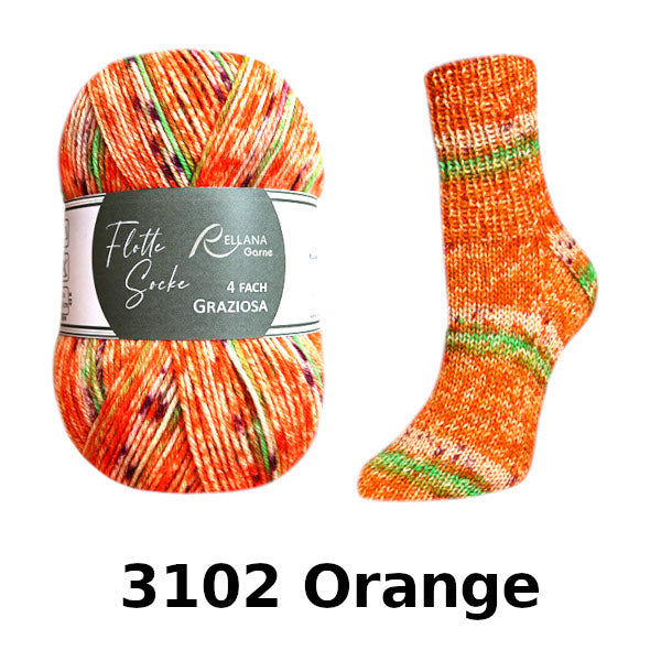 Rellana Garne Flotte Socke 4-ply Graziosa