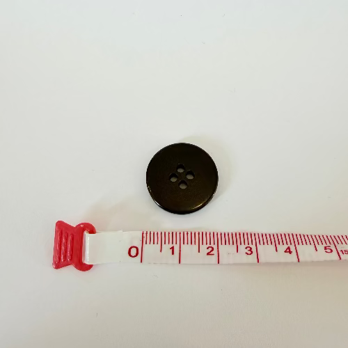 Simple plastic black buttons 20mm (3/4")