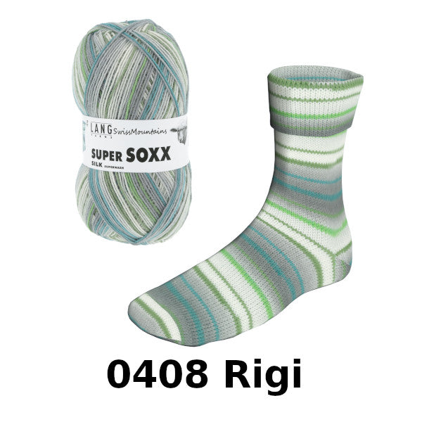 Lang Super Soxx Silk Color 4ply - Swiss Mountains