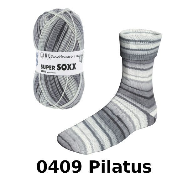 Lang Super Soxx Silk Color 4ply - Swiss Mountains