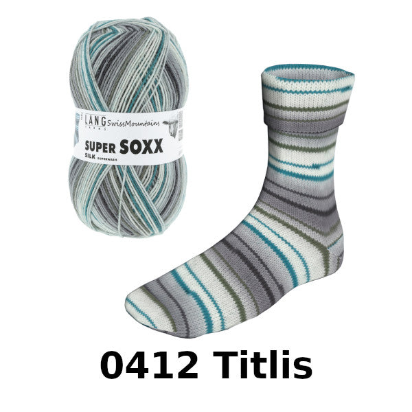 Lang Super Soxx Silk Color 4ply - Swiss Mountains