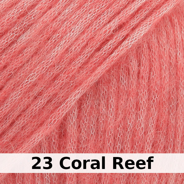 colour swatch 23-coral-reef-garnstudio-drops-air-aran-medium-blow-yarn-merino-wool-alpaca-garn-studio-yarn
