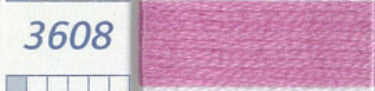 DMC Six Strand Embroidery Floss Columns 1, 2, and 3 on DMC chart