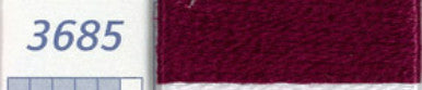 DMC Six Strand Embroidery Floss Columns 1, 2, and 3 on DMC chart