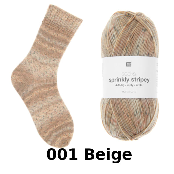 Rico Socks Sprinkly Stripey 4-Ply