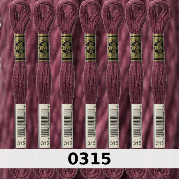 DMC Six Strand Embroidery Floss Columns 4, 5, and 6 on DMC chart
