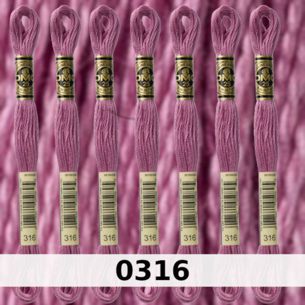 DMC Six Strand Embroidery Floss Columns 4, 5, and 6 on DMC chart