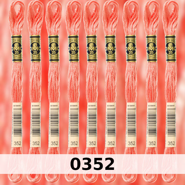 DMC Six Strand Embroidery Floss Columns 1, 2, and 3 on DMC chart