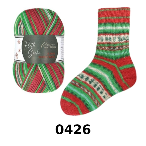 Rellana Garne Flotte Sock Christmas 6-ply
