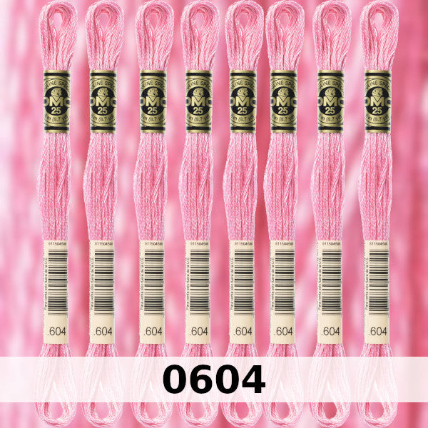 DMC Six Strand Embroidery Floss Columns 1, 2, and 3 on DMC chart
