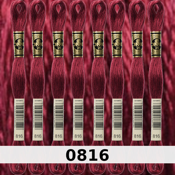 DMC Six Strand Embroidery Floss Columns 1, 2, and 3 on DMC chart