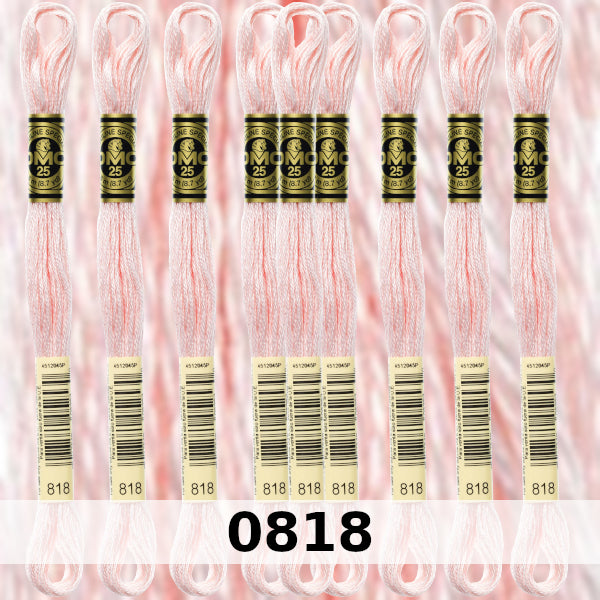 DMC Six Strand Embroidery Floss Columns 1, 2, and 3 on DMC chart