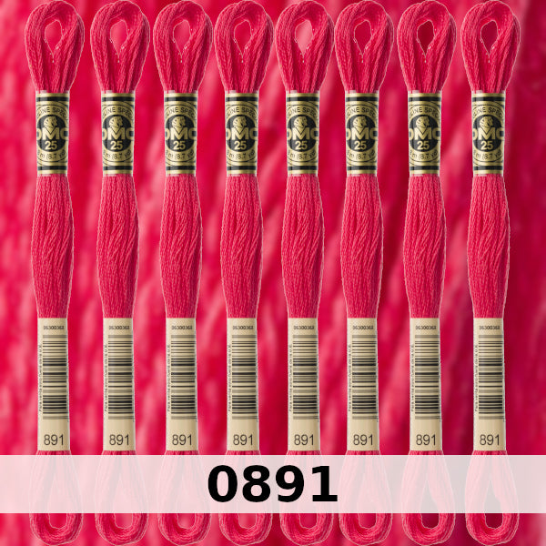 DMC Six Strand Embroidery Floss Columns 1, 2, and 3 on DMC chart