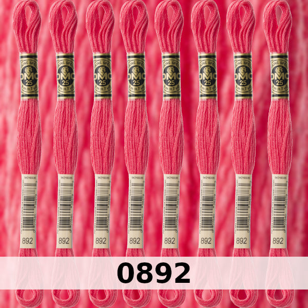 DMC Six Strand Embroidery Floss Columns 1, 2, and 3 on DMC chart