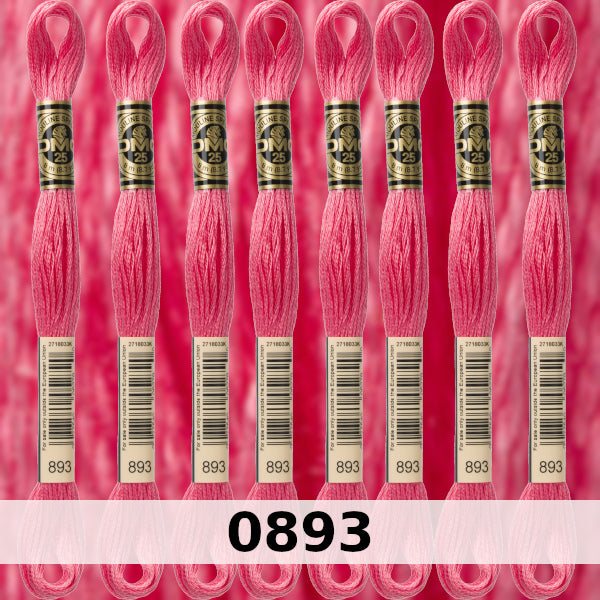 DMC Six Strand Embroidery Floss Columns 1, 2, and 3 on DMC chart