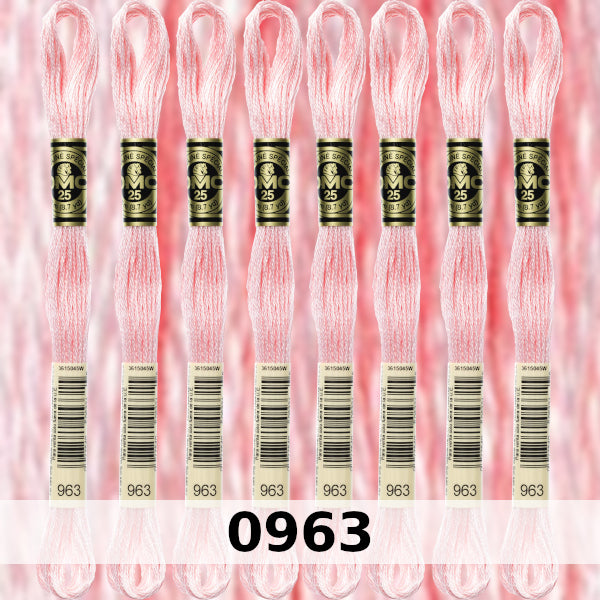 DMC Six Strand Embroidery Floss Columns 1, 2, and 3 on DMC chart