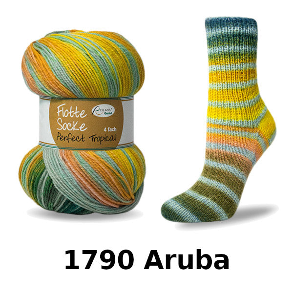 Rellana Garne Flotte Sock 4ply Perfect Tropical