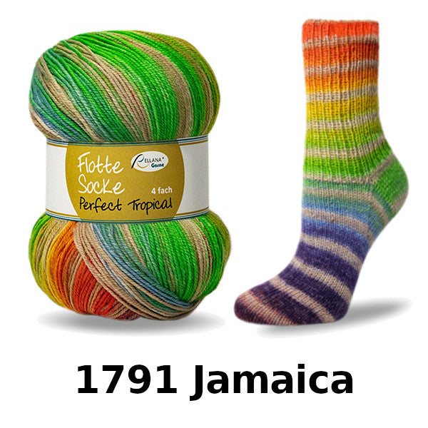 Rellana Garne Flotte Sock 4ply Perfect Tropical