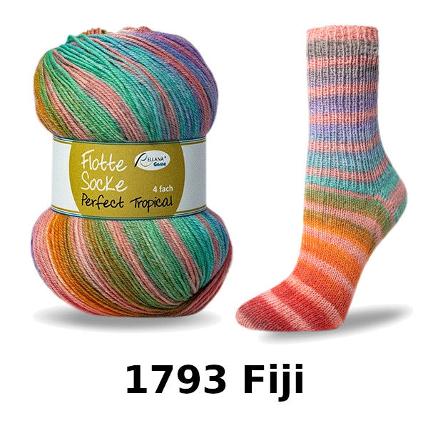 Rellana Garne Flotte Sock 4ply Perfect Tropical