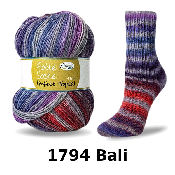 Rellana Garne Flotte Sock 4ply Perfect Tropical