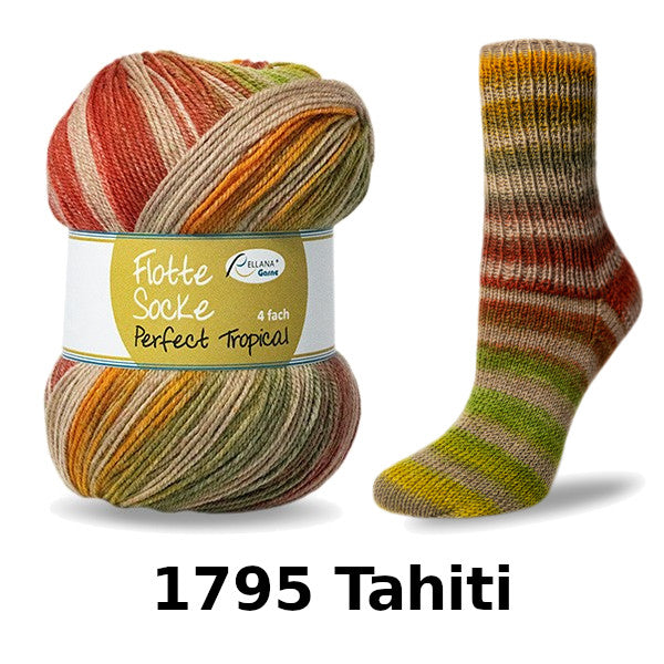 Rellana Garne Flotte Sock 4ply Perfect Tropical