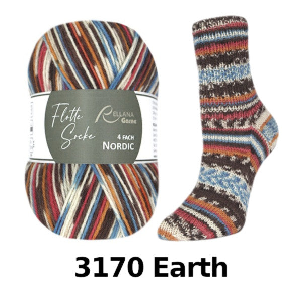 Rellana Garne Flotte Socke Nordic 4-Ply
