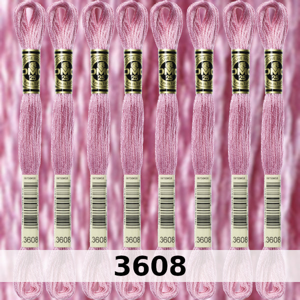 DMC Six Strand Embroidery Floss Columns 1, 2, and 3 on DMC chart