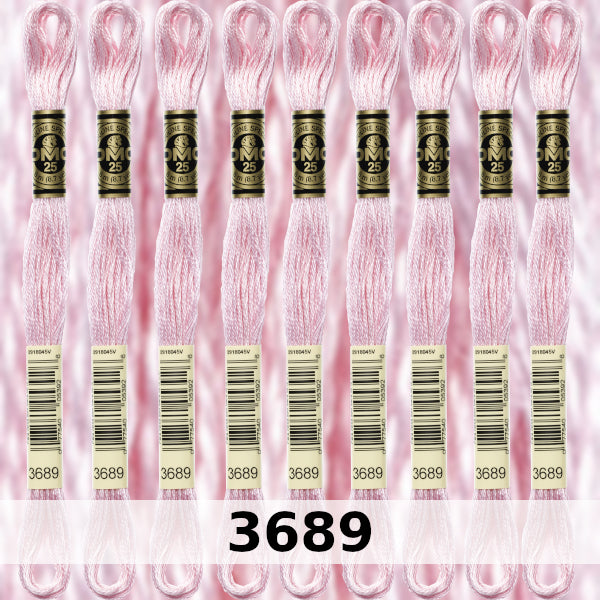 DMC Six Strand Embroidery Floss Columns 1, 2, and 3 on DMC chart