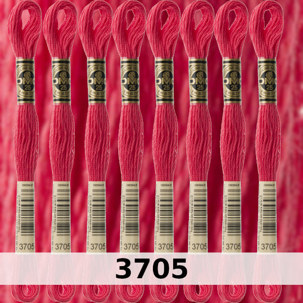 DMC Six Strand Embroidery Floss Columns 1, 2, and 3 on DMC chart