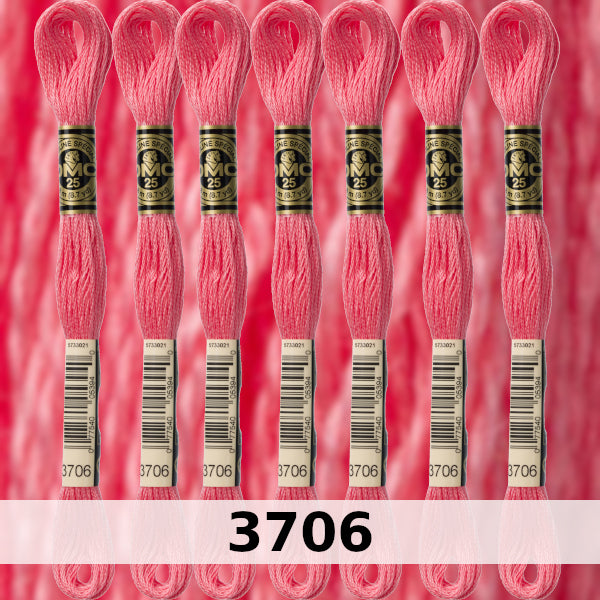 DMC Six Strand Embroidery Floss Columns 1, 2, and 3 on DMC chart