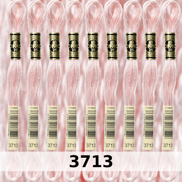 DMC Six Strand Embroidery Floss Columns 1, 2, and 3 on DMC chart
