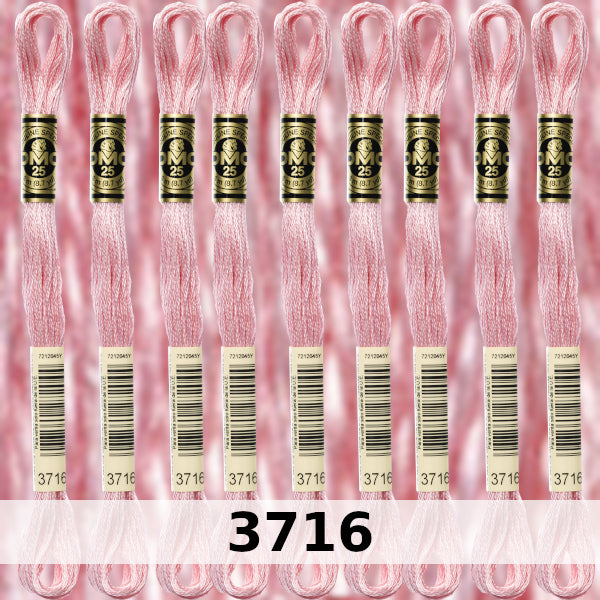 DMC Six Strand Embroidery Floss Columns 1, 2, and 3 on DMC chart