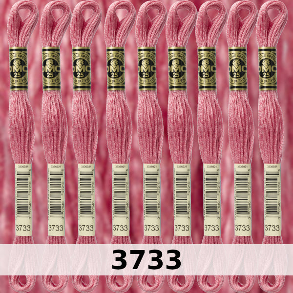 DMC Six Strand Embroidery Floss Columns 1, 2, and 3 on DMC chart