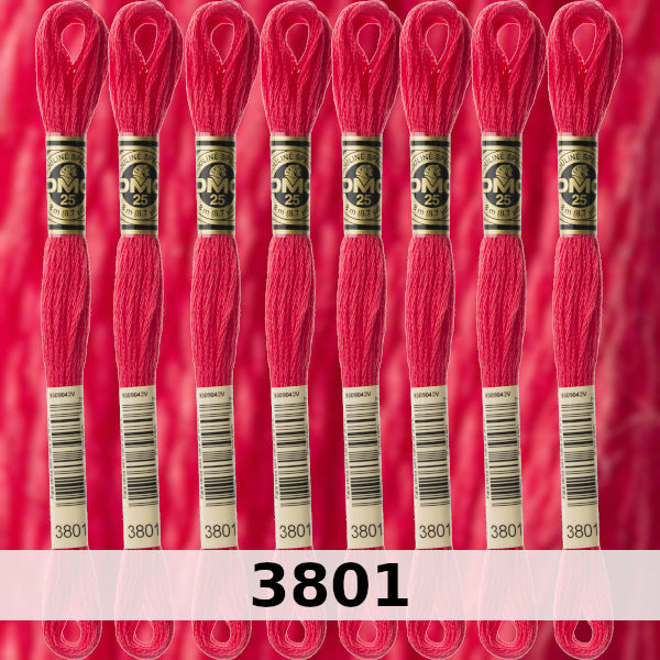 DMC Six Strand Embroidery Floss Columns 1, 2, and 3 on DMC chart
