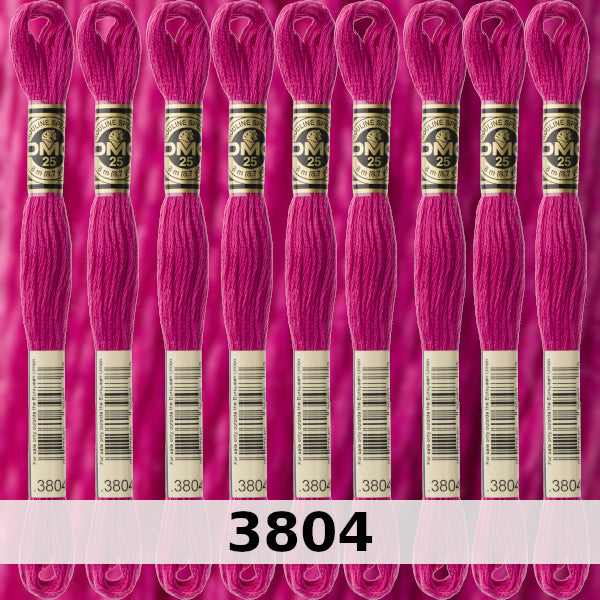 DMC Six Strand Embroidery Floss Columns 1, 2, and 3 on DMC chart