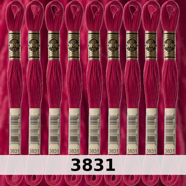 DMC Six Strand Embroidery Floss Columns 1, 2, and 3 on DMC chart