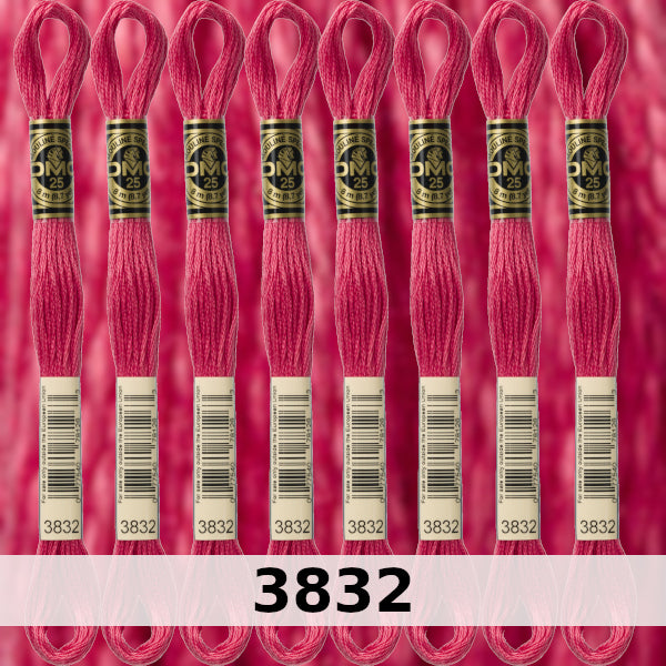 DMC Six Strand Embroidery Floss Columns 1, 2, and 3 on DMC chart