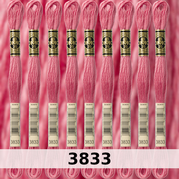 DMC Six Strand Embroidery Floss Columns 1, 2, and 3 on DMC chart