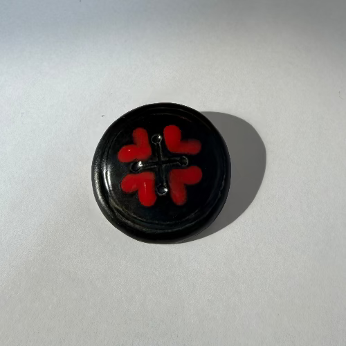 Ceramic circular hand painted buttons