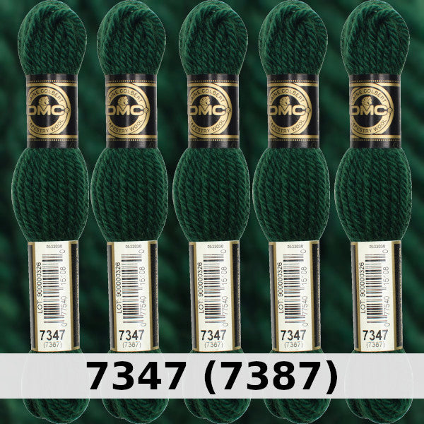 DMC Tapestry Wool 3 - columns 9, 10, 11, and 12 on shade card