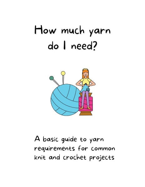 How Much Yarn Do I Need - digital cheat sheet