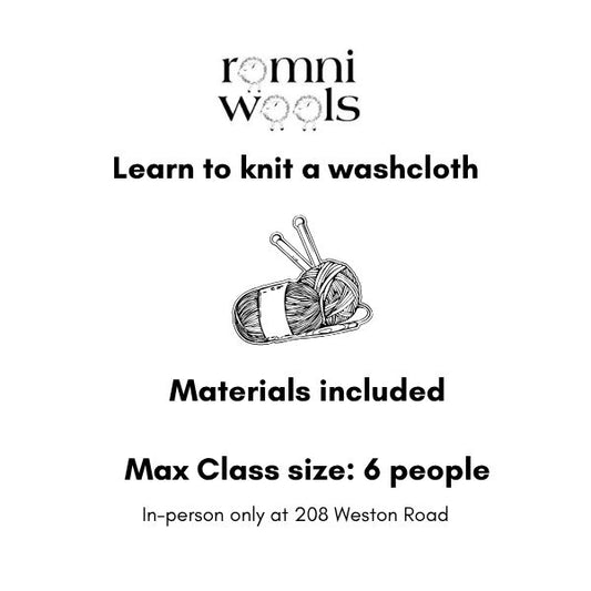 Knitting Workshop at Romni Wools 208 Weston Road