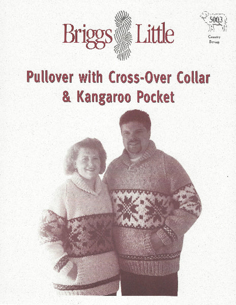 Briggs and Little Pullover with Cross-Over Collar and Kangaroo Pocket