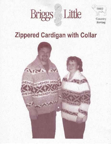 Briggs and Little Zippered Cardigan with Collar