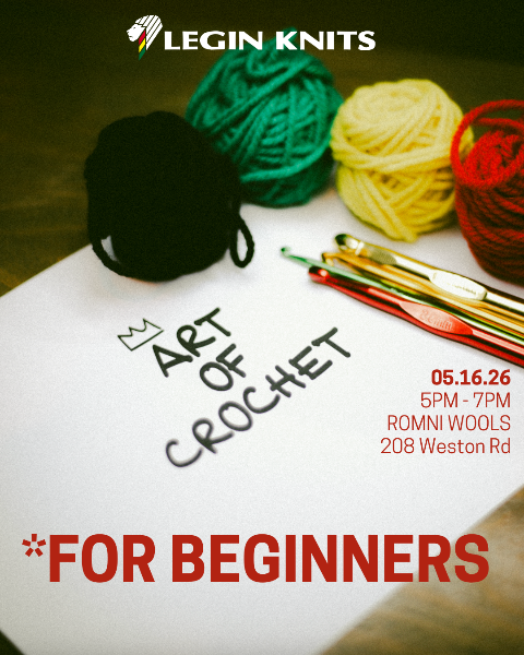 Art of Crochet with Legin Knits at Romni Wools 208 Weston Road