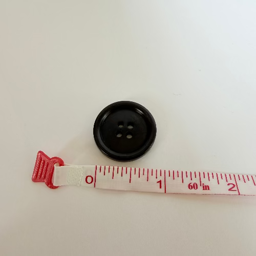 Plastic black classic buttons 25mm (1”)