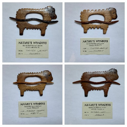 Nature's Wonders Handmade Wooden Shawl Pins